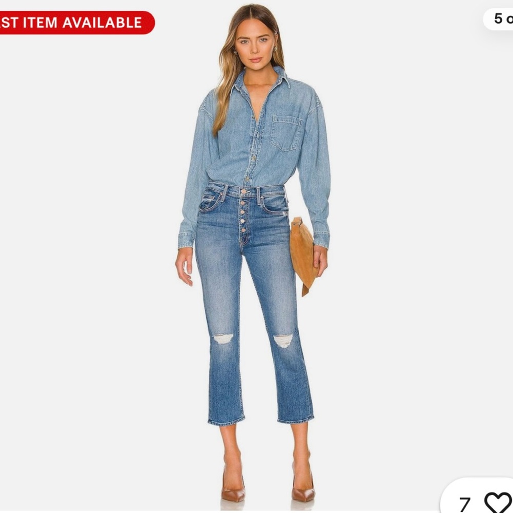 Mother denim the pixie tomcat crop not cut & pasted